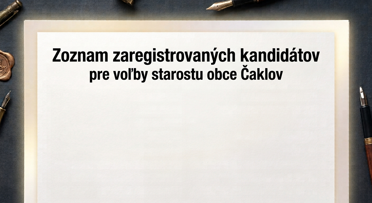 Fotka - Zoznam zaregistrovaných kandidátov pre voľby starostu obce Čaklov